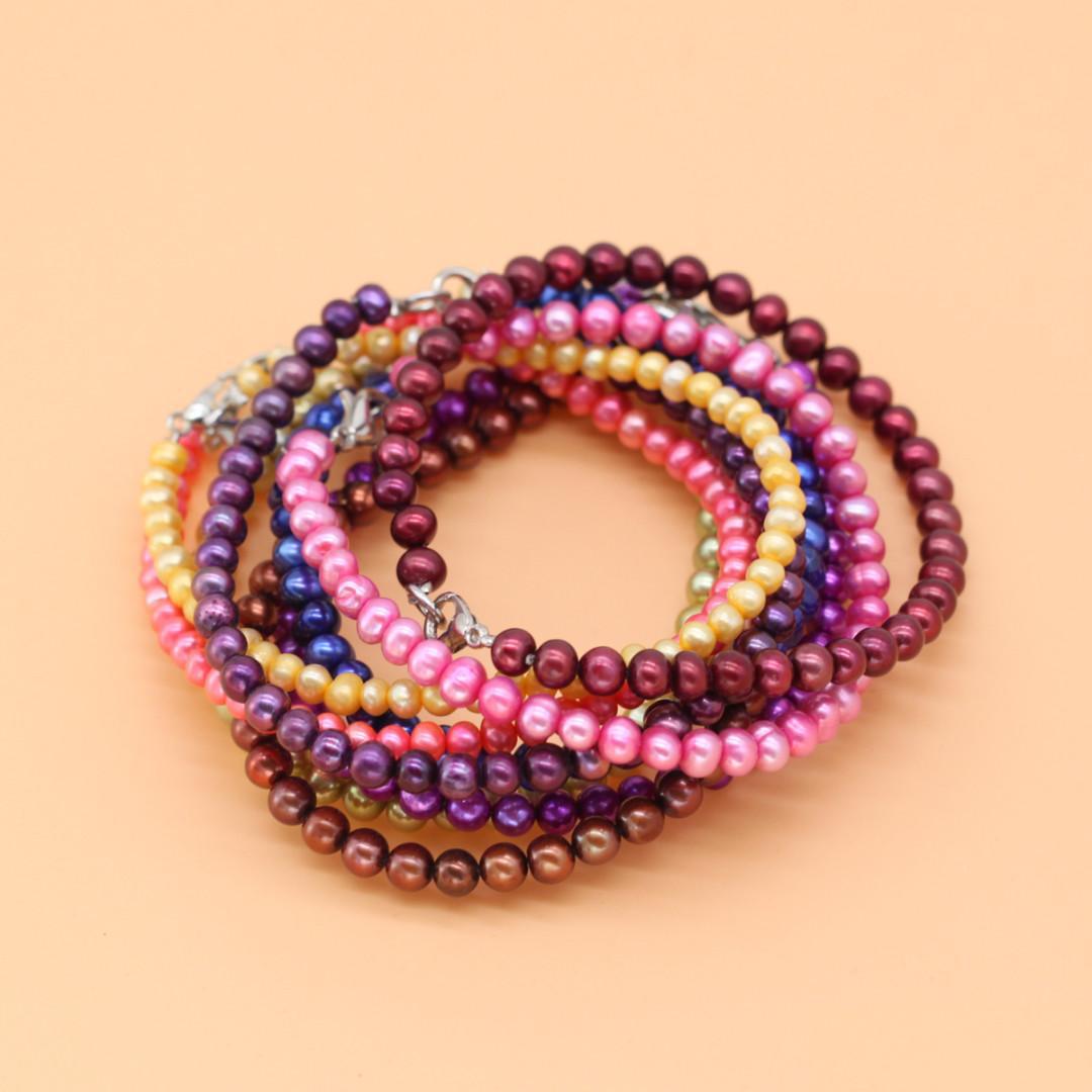 

Beaded New Color Potato Pearl Bracelet Freshwater Ctured Bangle Adjustable Dyed Beads Jewelry Love Wish Drop Delivery Bracelets Dhomk