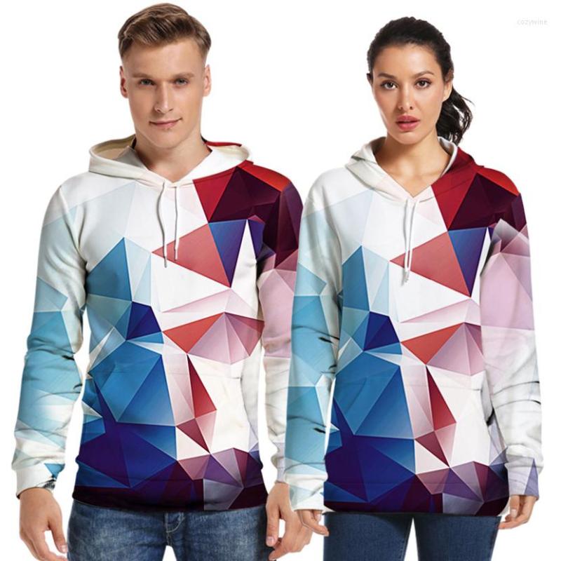 

Men' Hoodies Autumn Style 3d Hoodie Printing Wild Geometric Diamond Pattern Casual Girl Fashion Plus Size Couple Outfit, Ph20026