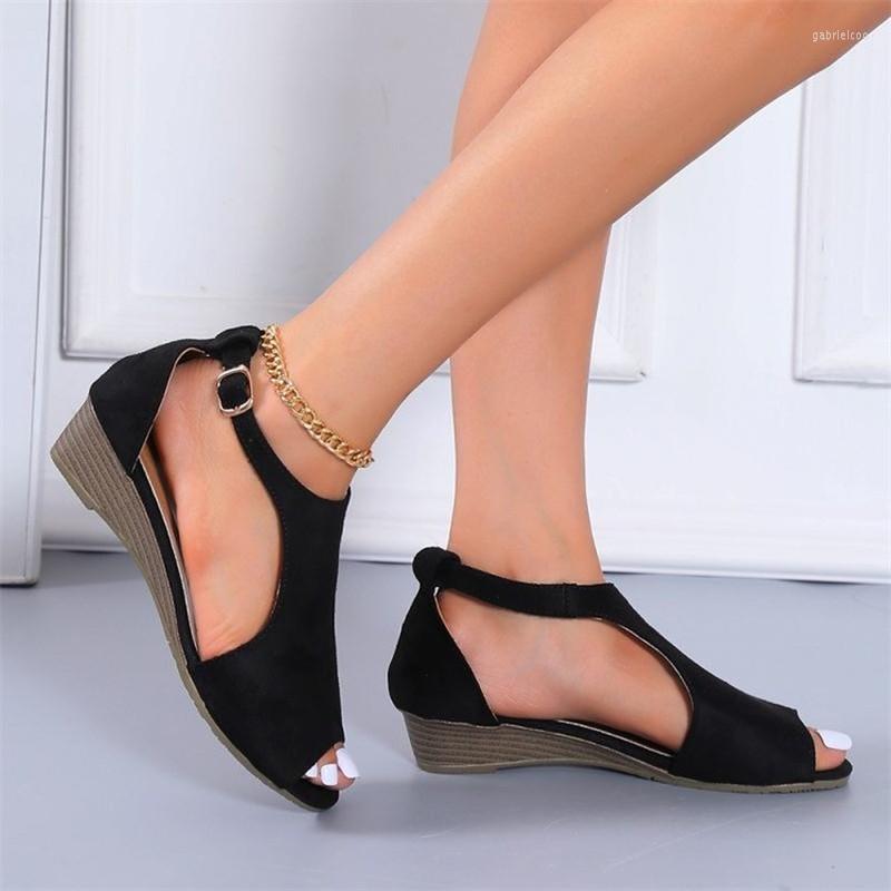 

Sandals Flat Ladies Summer Outdoor Fashion Leather Shoes Round Toe Elegent Slipper Adjustable Buckle StrapSandals, Khaki