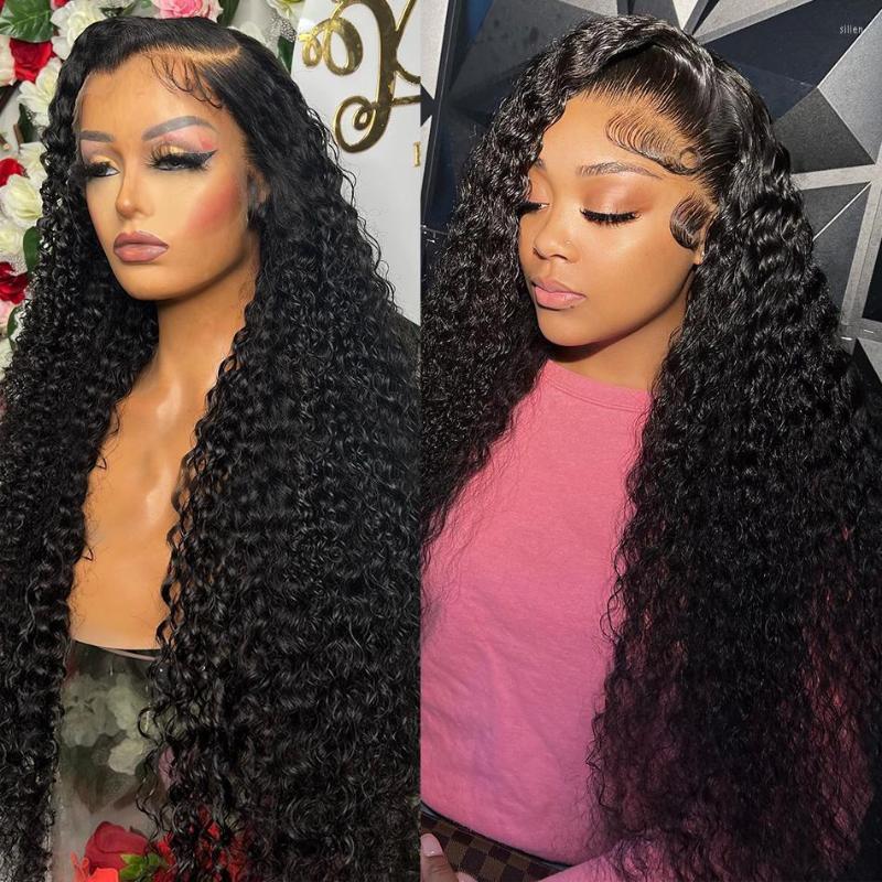 

Inch 13x4 Loose Deep Wave Lace Front Wig 13x6 360 Transparent Human Hair Wigs 250% Remy Curly 5X5 Closure For Women, 13x4 lace wig