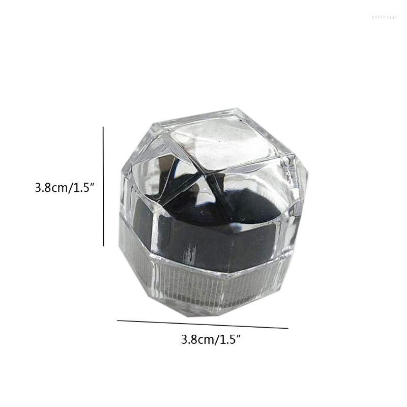 

Jewelry Pouches 20Pcs Portable Ring Earring Box Acrylic Transparent Wedding Organizer Drop