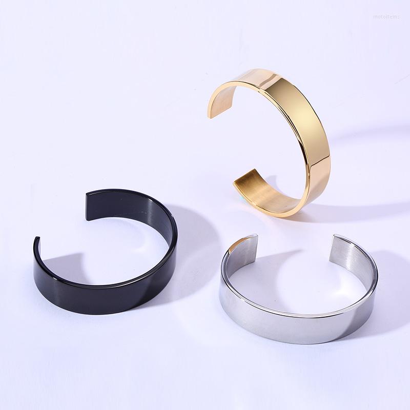 

Bangle 15mm Simple Plain Stacking Cuff Statement Bracelet In Stainless Steel Free Custom