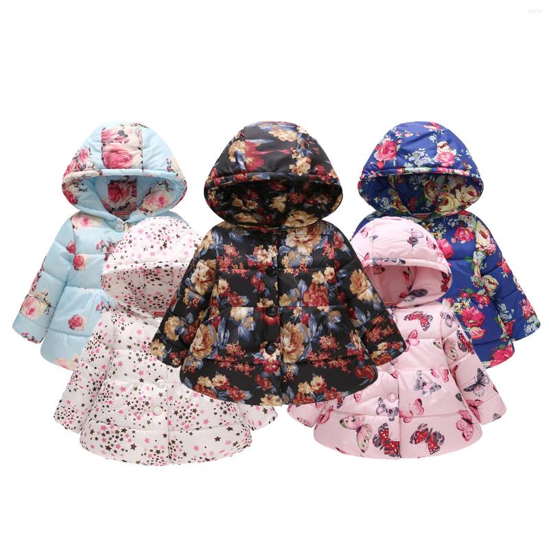 

Jackets Juniors Coats For Teen Girls Kids Coat Winter Jacket Hooded Prints Toddler Outwear Windproof Botton, Dark blue