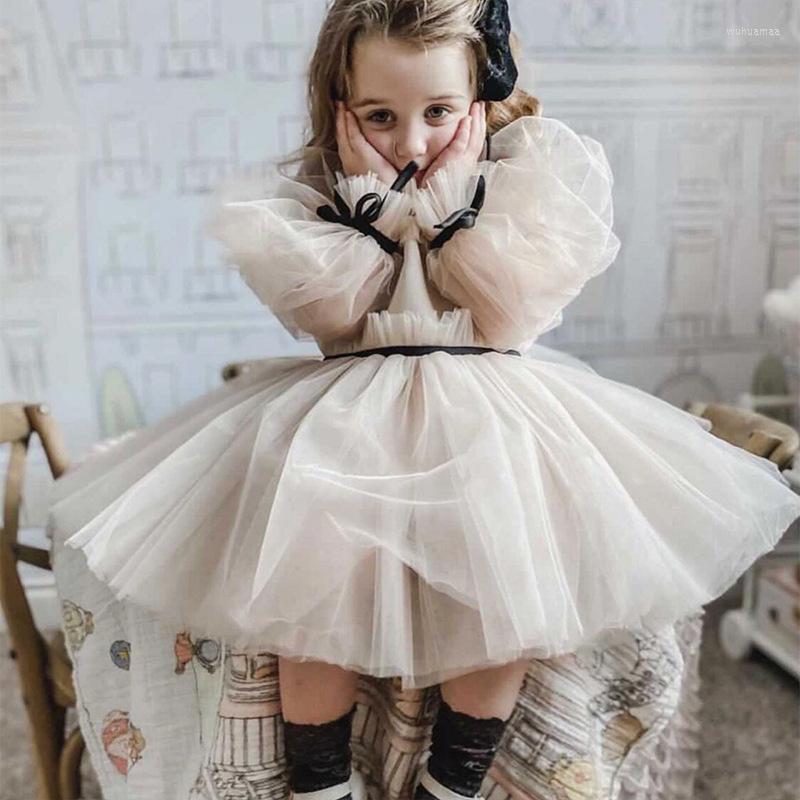

Girl Dresses Princess Little Girls Spring Autumn Flower Girl's Party Dress Baby Beauty Long Sleeve Clothes Customes CL758, Image