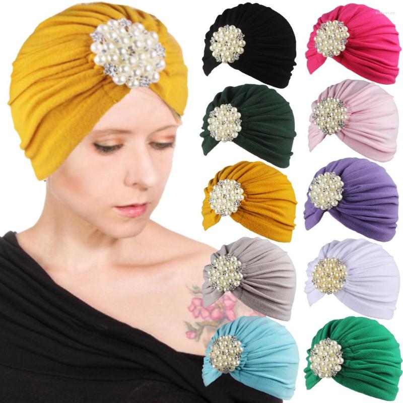 

Berets Big Pearl Hat Bohemian Baotou Cap Gorros De Lana Turban Femme Hats For Women Bonnet Beanie Beanies Chapeau Caps Luxe Touca