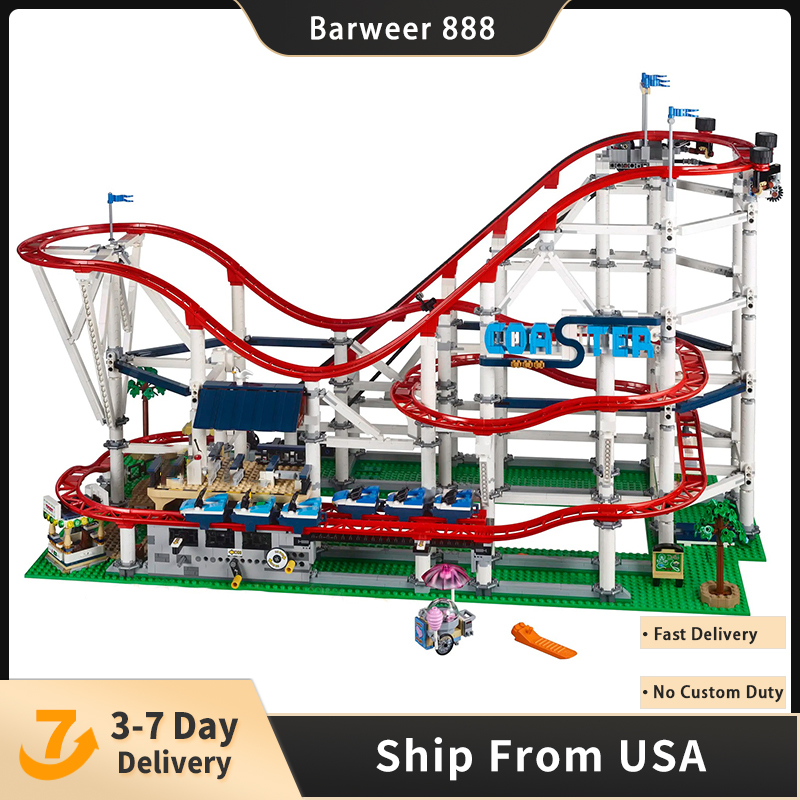 

Street View Expert Block Roller Coaster Model 4124pcs Without Motor Set Building Blocks Bricks education Toys Action Figures Compatible with 10261