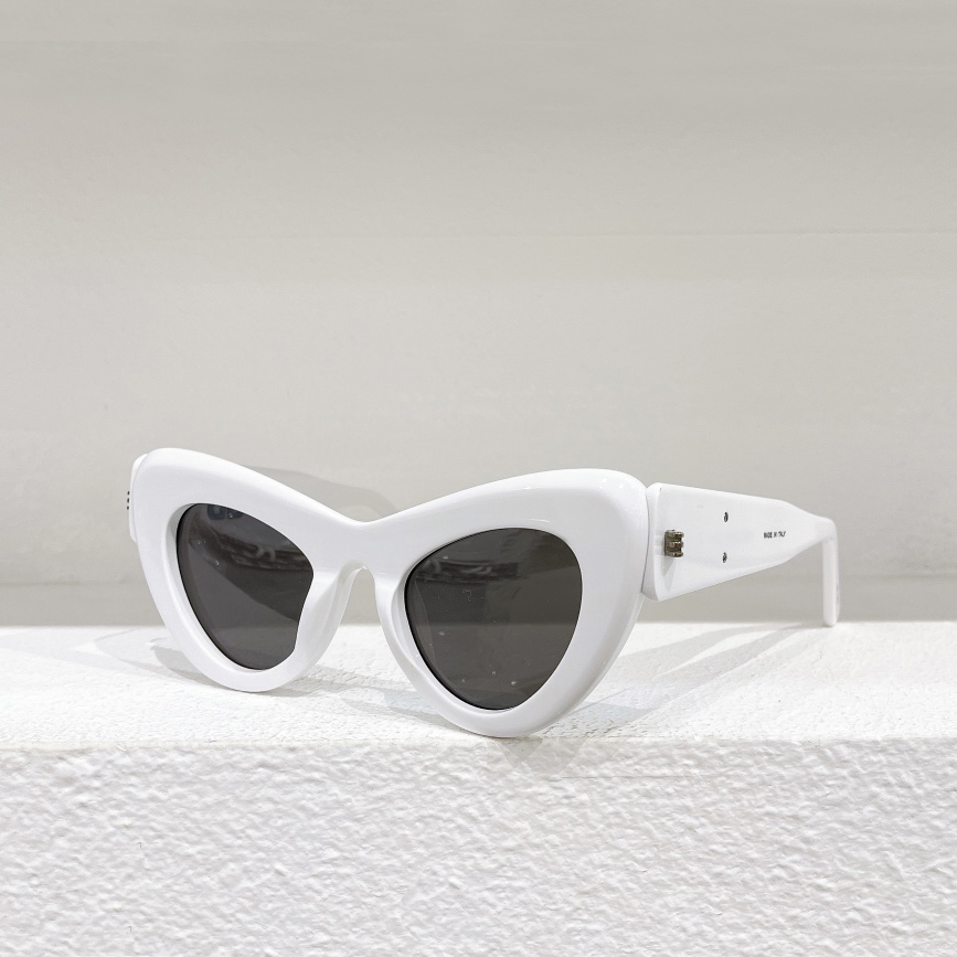 

0204 White Cat Eye Sunglasses for Women Men Butterfly Shades Designer Sunglasses Glasses UV400 Eyewear with Box