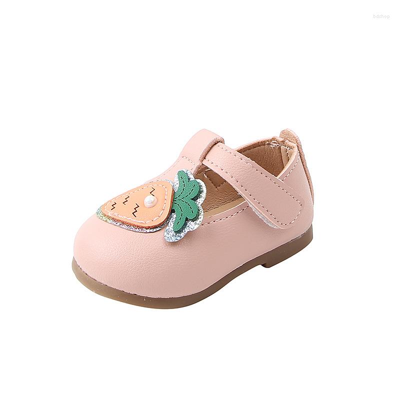 

First Walkers Baby Princess Walker Shoes 2023 Spring Fashion Girls Soft Covered Toes Kids Round-toe Carrot Flats, White
