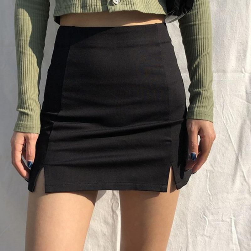 

Skirts Black Split Skirt Women Short In Spring And Summer Of 2023 Tight Slim A-line Hip Wrap Temperament