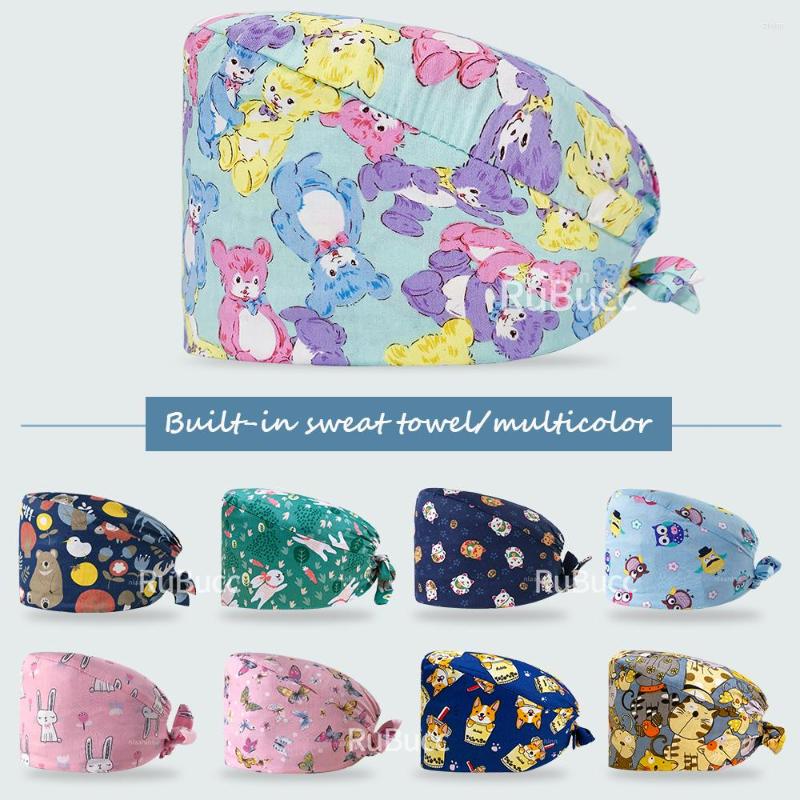 

Berets Breathable Worker Outdoor Scrub Cap Unisex Beauty Spa Dust Accessories Cotton Adjustable With Button, 12160