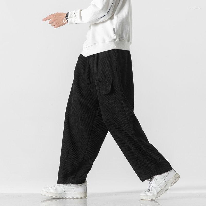 

Men's Pants Autumn Casusal Baggy Men 2023 Korean Corduroy Solid Color Overalls Trousers Male Streetwear Wide Leg, Fuchsia