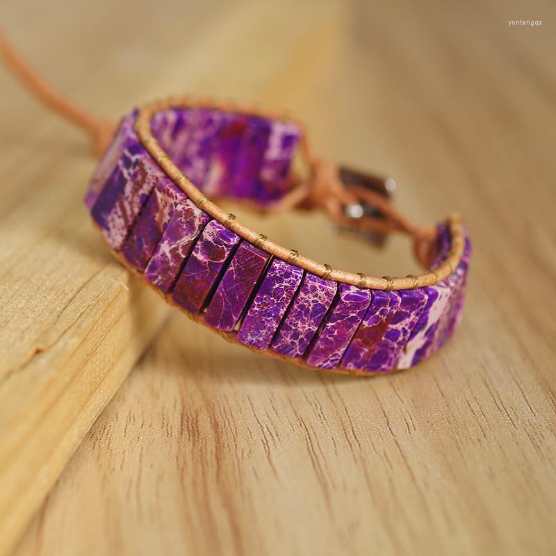 

Charm Bracelets Women Men Chakra Leather Wrap Bracelet & Bangle Handmade Jewelry Natural Stone Beads Bohemia Balance Yoga Gift