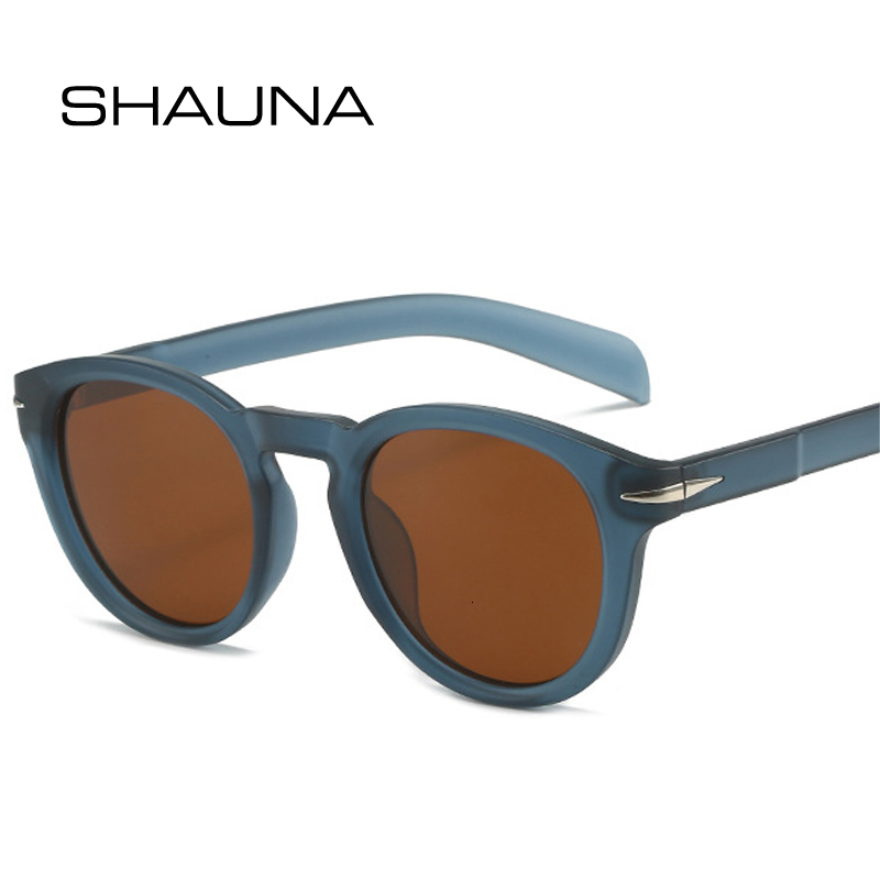 

Sunglasses SHAUNA Retro Round Men Shades UV400 Fashion Brand Designer Blue Green Women Rivets Sun Glasses 230202
