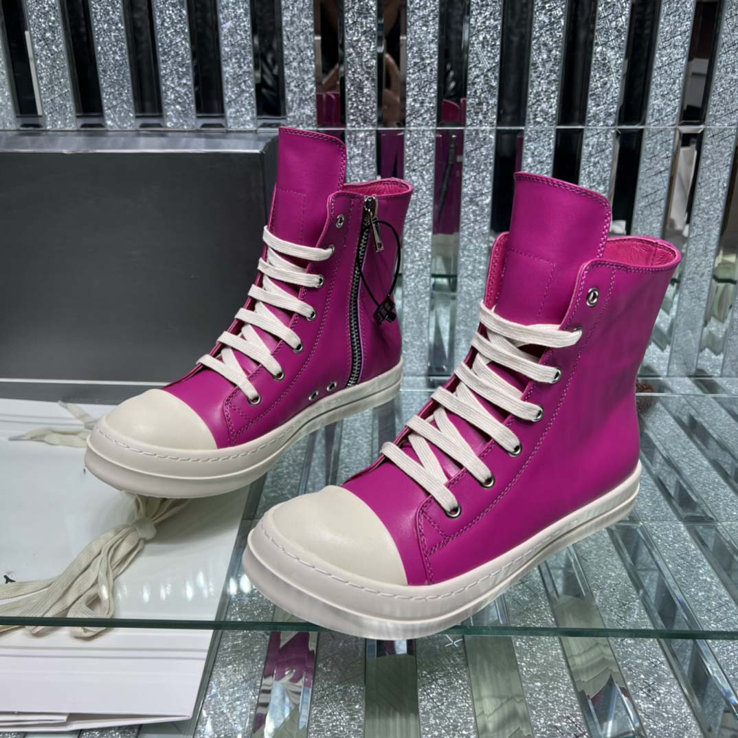 

Designer Men And Women Boots Rick Fashion Shoes Outdoor Thick Bottom Mid-length Oen Genuine Leather Boot 35-45, Purple