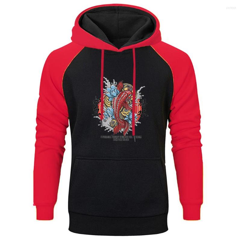 

Men' Hoodies Funny Ghost Japan Style Japanese Anime Autumn Winter Raglan Men Streetwear Casual Pullover Bodywarmer Fleece Sweatshirt, Red black 6