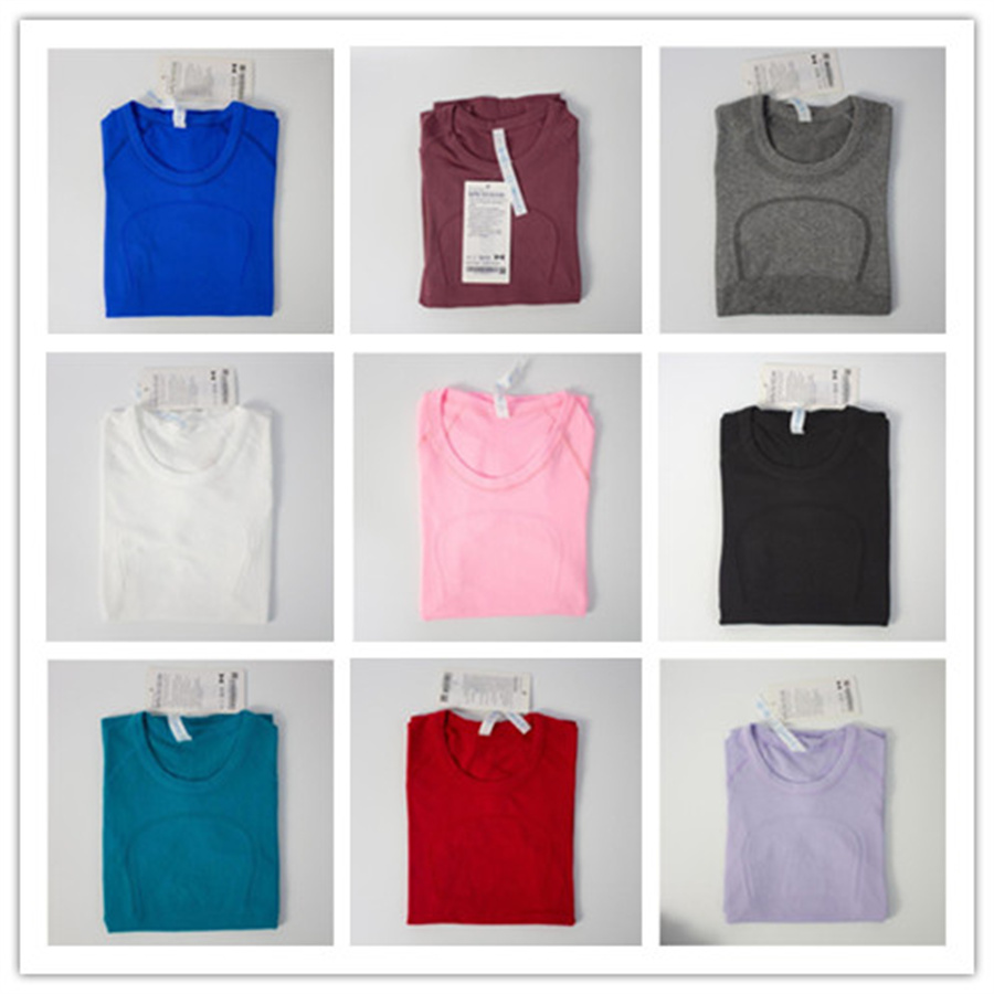 

Yoga clothes Lu-088 Women Yoga T-Shirts Women's T-Shirt High-Elastic Breathable Running Top Quick Drying Seamless Short Sleeve Sport-Cycling Gym Wear lu good, 11