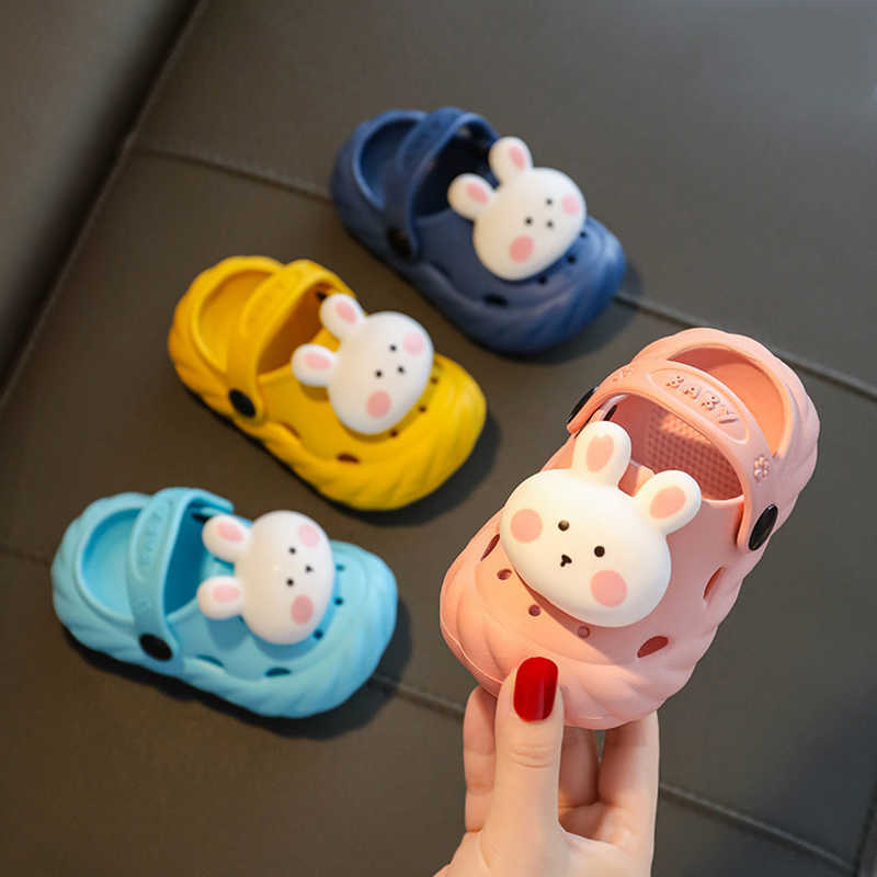 

Cute Cartoon Rabbit Children's Sandals Summer Boy Baby Slipper Breathable Non-slip Beach Kid Casual Walking Shoes 0203, Pink rabbit