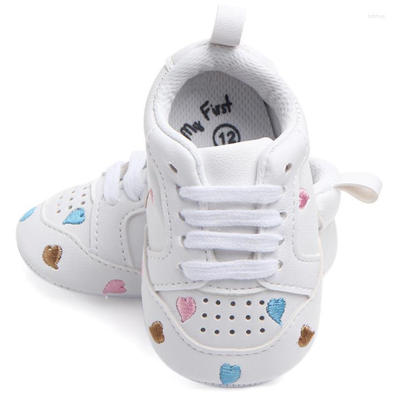 

First Walkers Born Baby Breathable Sneakers Shoes Infant Soft Soled Anti-slip Floor Zapatos Toddler Boys Girls PU Star, Gold star