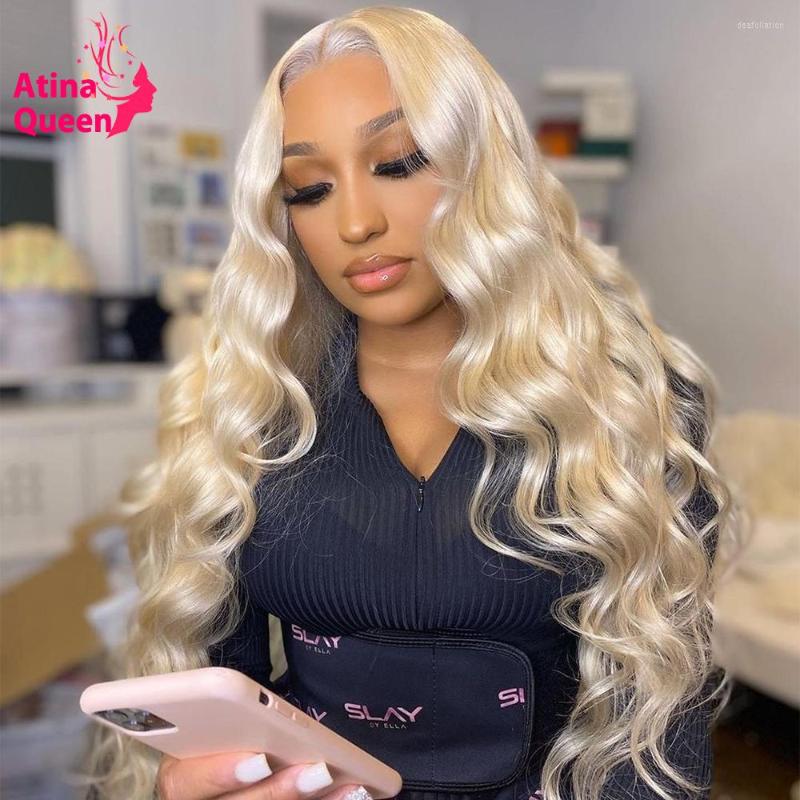 

Blonde Lace Front Wigs Perruque Cheveux Humain Body Wave HD Frontal Human Hair Pre Plucked For Black Women Remy, Picture shown