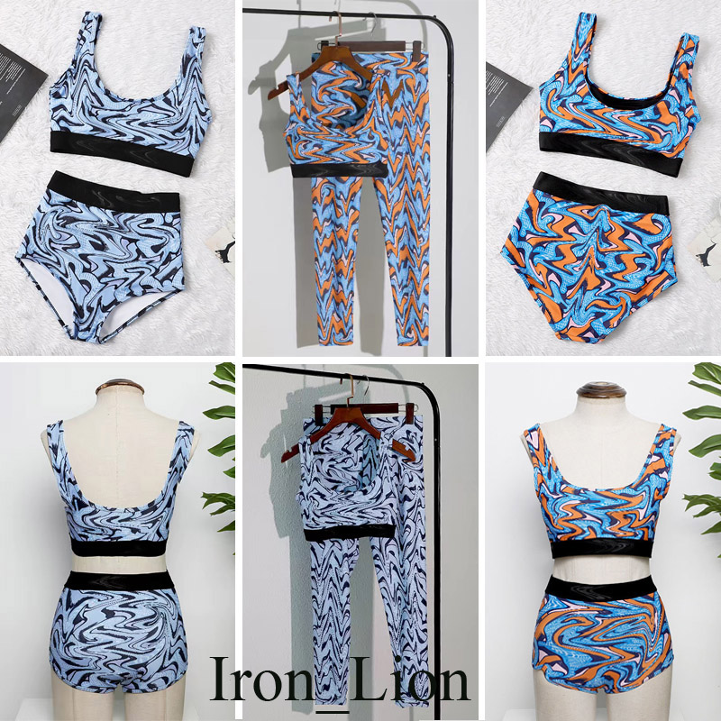 

Bikini Swim Suit Intimates Bras Sets Sexy Swimsuit Ladies Backless Split Letter Multicolors Summer Time Beach Bathing suits Wind Swimwear, Color 5