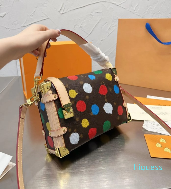 

Genuine leather Messenger Bag handbag Designers Crossbody Bags Crossbody Bag Colored Dots Printed Series Handbag Shoulder Purse Women Totes, Multi-color