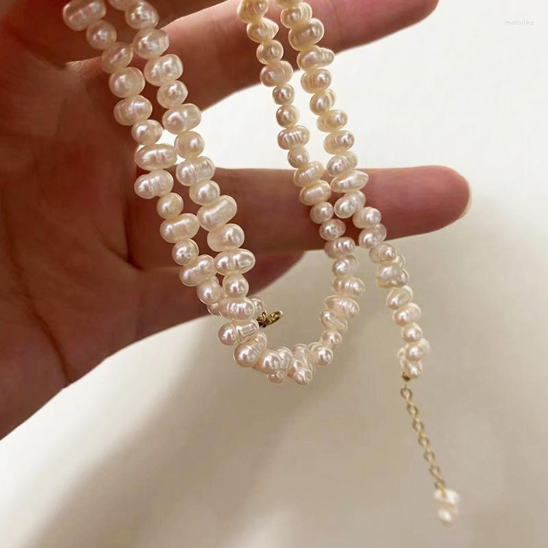 

Choker Minar French Baroque Freshwater Pearl Chokers Necklace For Women Elegant Irregular Pearls Strand Necklaces Anniversary Gifts