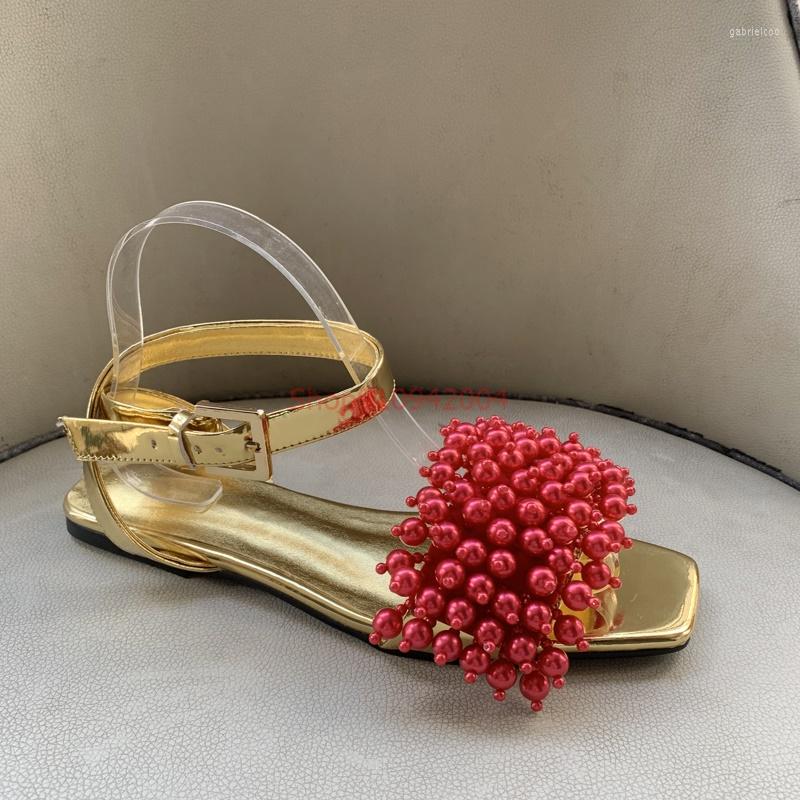 

Sandals Summer Women Beaded Flat Casual Ankle Strap Shoes For Ladies Fashion 2023 Outdoor Beach Mujer, Style 6