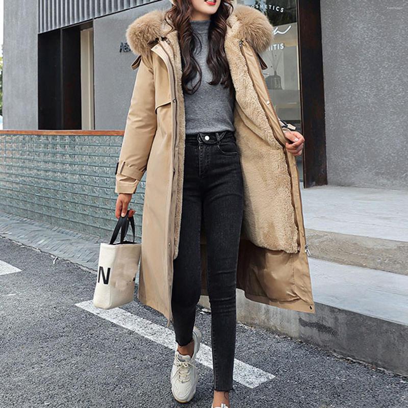 

Women's Down 2023 Reversible Jacket Winter Coat Women Double-sided Fashion Ladies Long Coats With Fur-Collar Hooded Parka Female Clothes, Blue