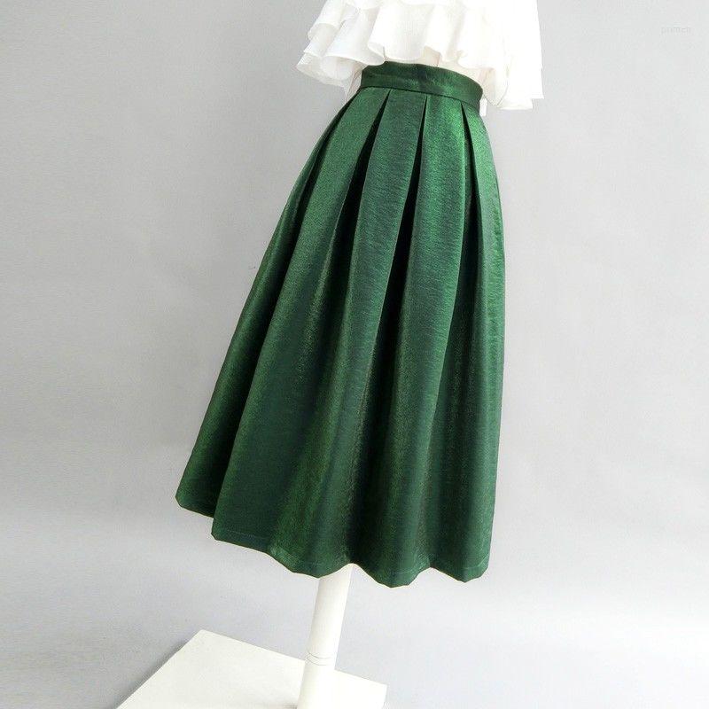 

Skirts Fashion Solid Maxi Women 2023 Autumn Winter Korean Vintage Casual High Waist Loose Ball Grown Skirt Tops S197, Dark green