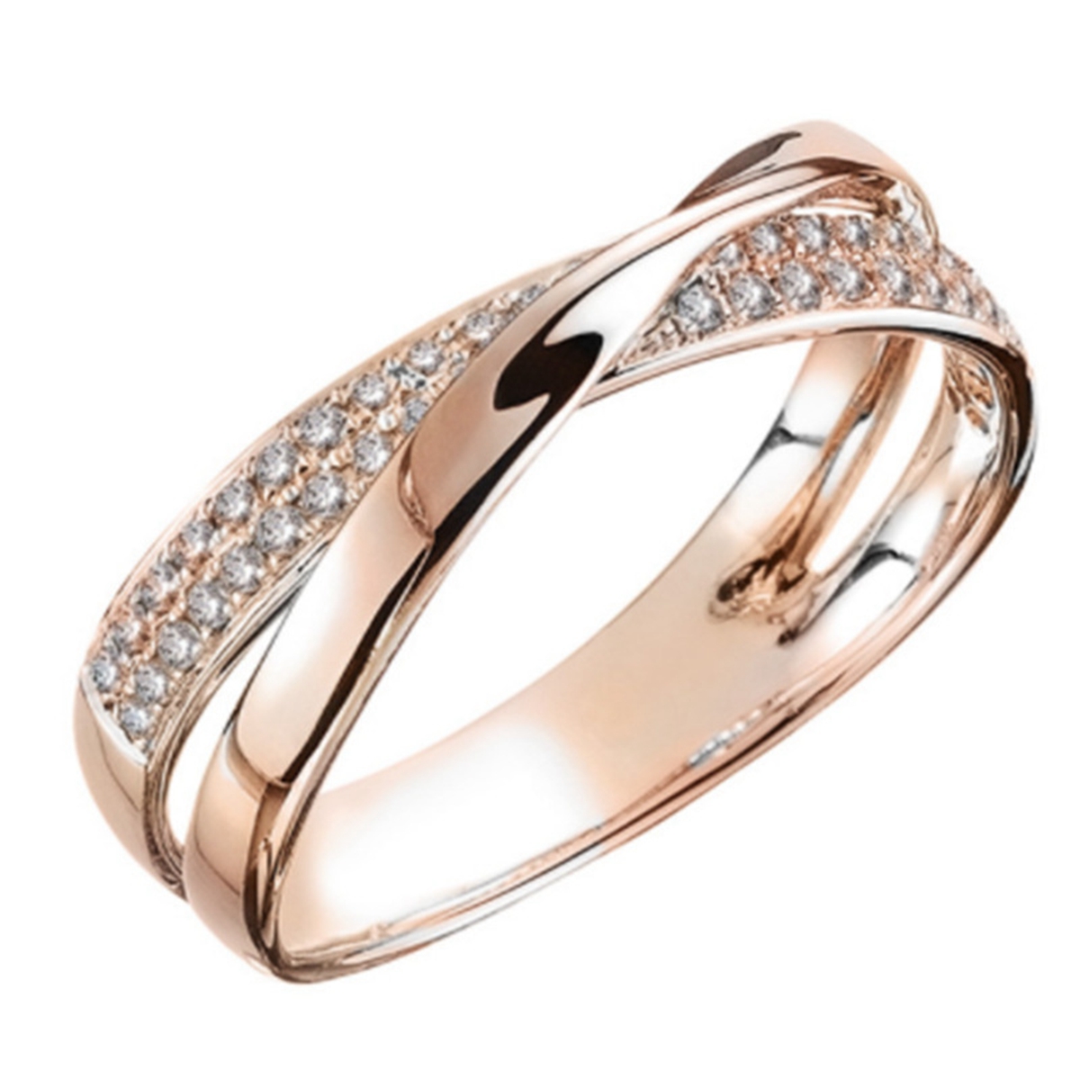 

12Pcs Fresh Two Tone X Shape Cross Ring For Women Wedding Trendy Jewelry