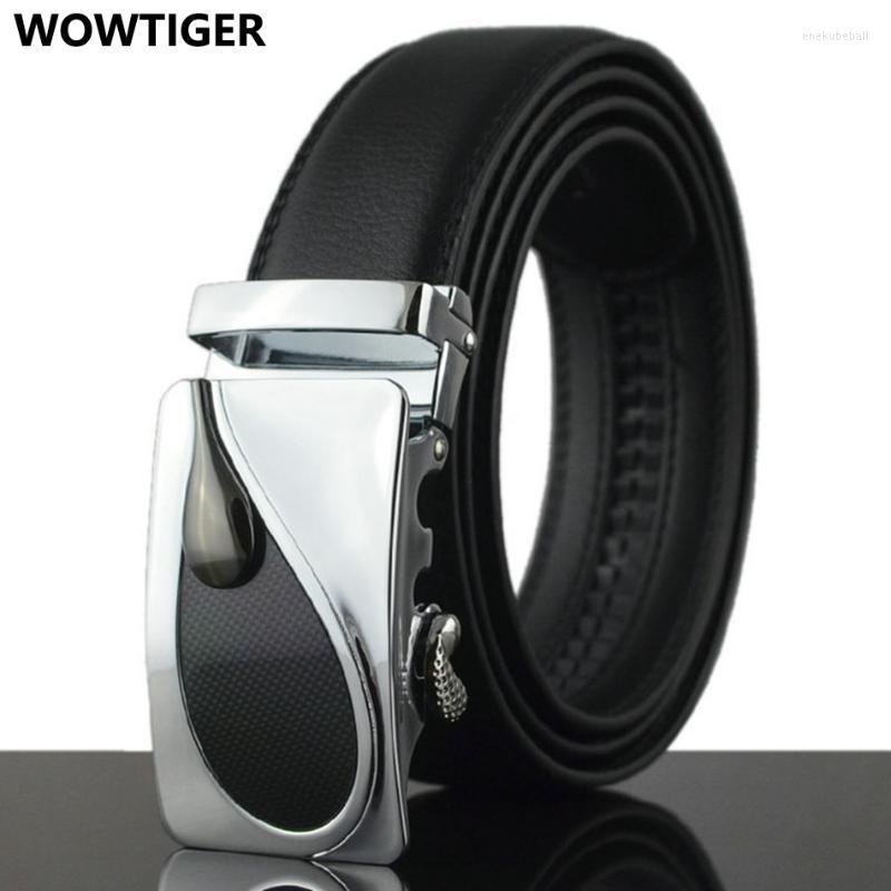 

Belts Male Automatic Buckle Leather Luxury Men Belt Brand For Ceinture Homme Enek22, Black