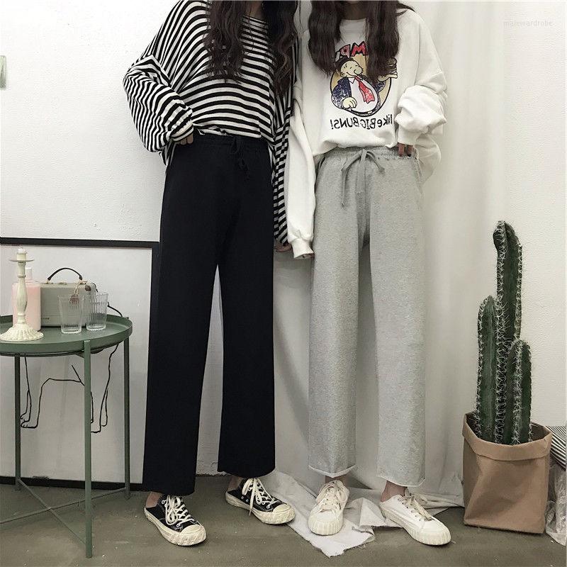 

Women's Pants Women Sports High Waist Autumn And Winter Loose Straight Casual Pantalones De Mujer, 01