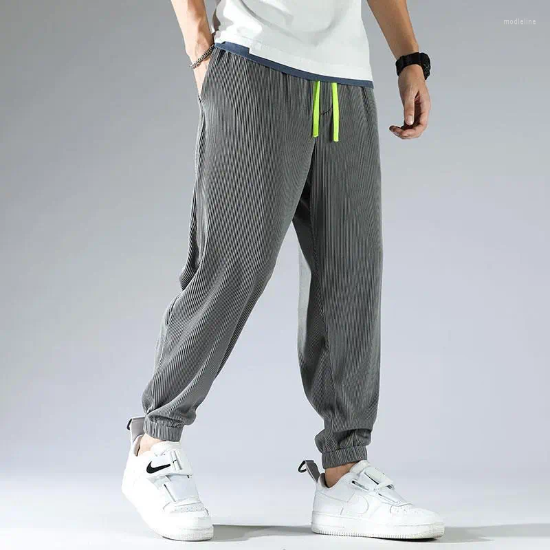 

Men's Pants Ice Silk Men's Sweatpant 2023 Summer Thin Loose Sports Harem Pure Color Quick-drying Casual Trousers, Black