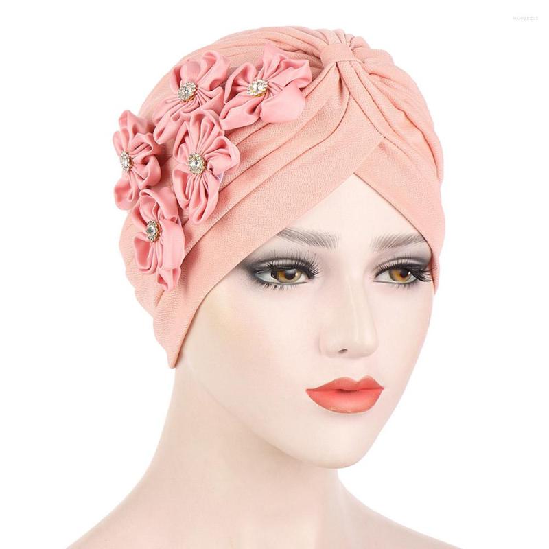 

Ethnic Clothing Wholesale Fashion Floral Girls Muslim Headwear Women Bonnet Turban