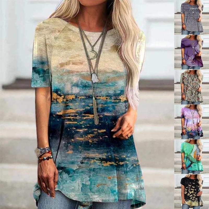 

Women's T Shirts Summer Round Neck Pullover Casual Fashion Street Design Top Butterfly 3D Printing T-ShirtWomen's Jose22, Black