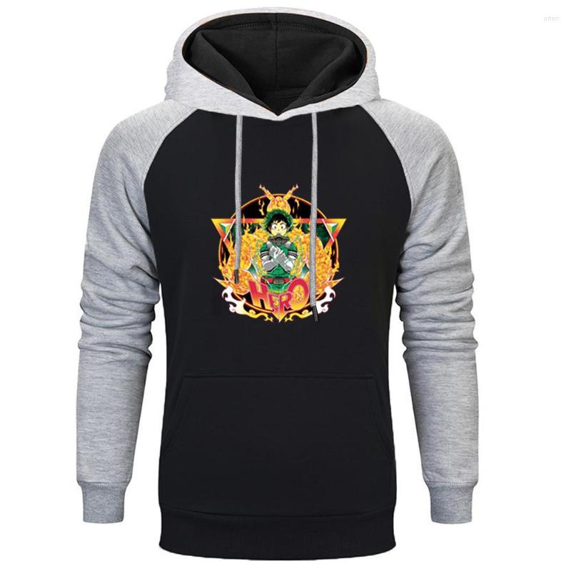 

Men' Hoodies Funny My Hero Tshirt Academia 2023 Autumn Winter Men Sweatshirts Raglan Harajuku Streetwear Mens Hoody Brand Pullover, Grey black 6