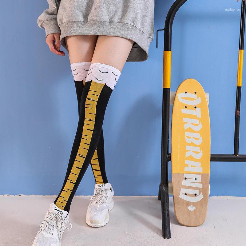 

Women Socks 2023 Woman Sexy Personalized Ladies Funny Stovepipe Stockings Cute Over-the-knee Thin Chicken Foot, Long 2 by