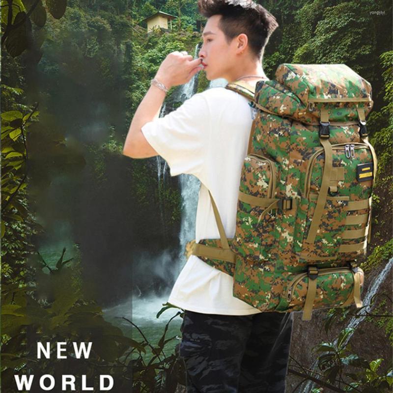 

Backpack 80L Outdoor Sports Camping Bag Oxford Cloth Hiking Men Tactical Military Waterproof Backpacks Trekking, C2 40l