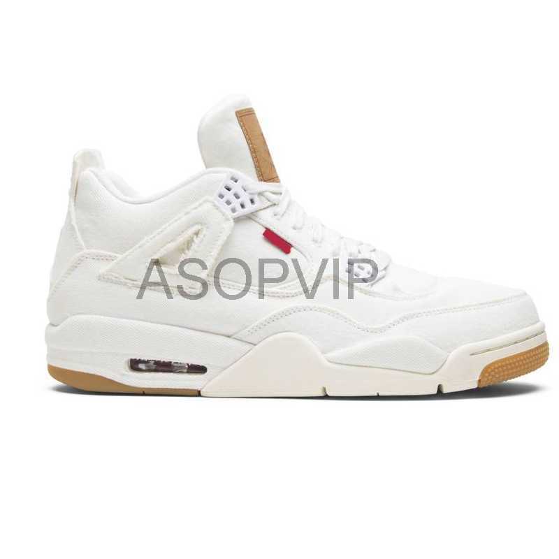 

Levi 4 White Denim Basketball shoes Sneakers AO2571 100 Top version 9K7K, White denim(with box)