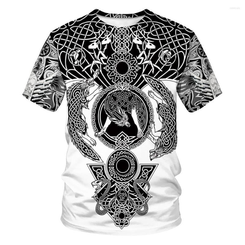 

Men's T Shirts Viking Symbol - Odin Tattoo 3D Printed Men Shirt Harajuku Fashion Short Sleeve Summer Casual Unisex Tshirt Tops, Tml00043gc