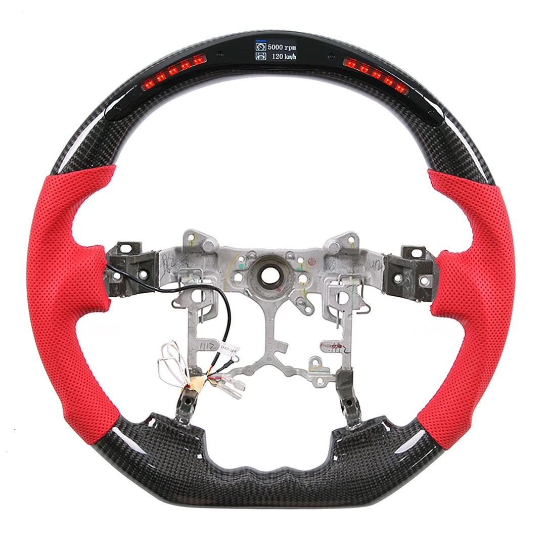 

LED Racing Steering Wheel Carbon Fiber for Toyota Reiz Mark X Smart Steering Wheels