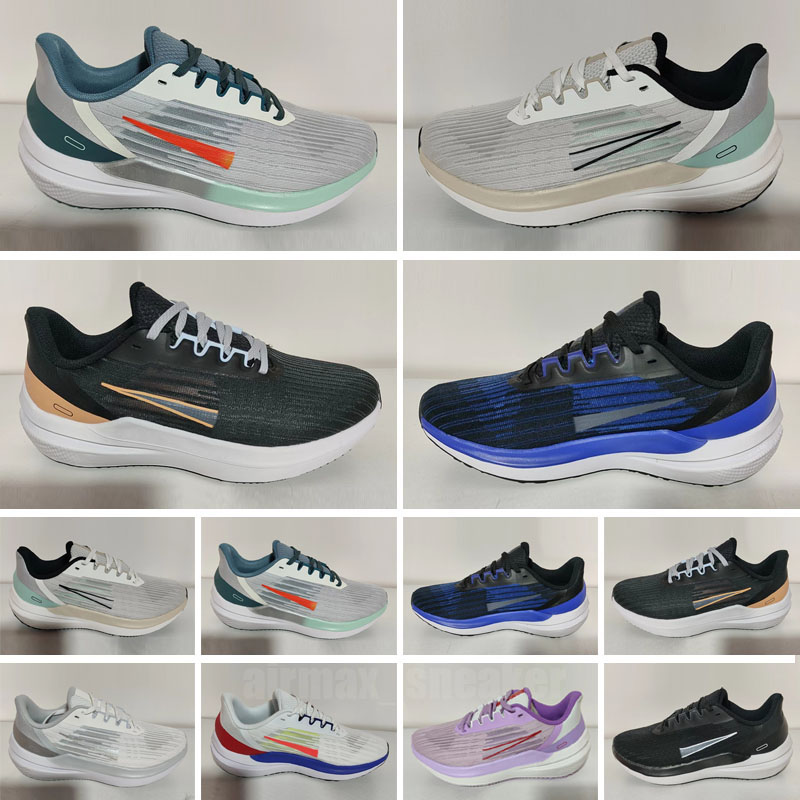 

2023 Trainer Sports Running Shoes Pegasu V9 Sneakers Sandals Triple White Midnight Black Navy Chlorine Ribbon Multi Anthracite, Color 8