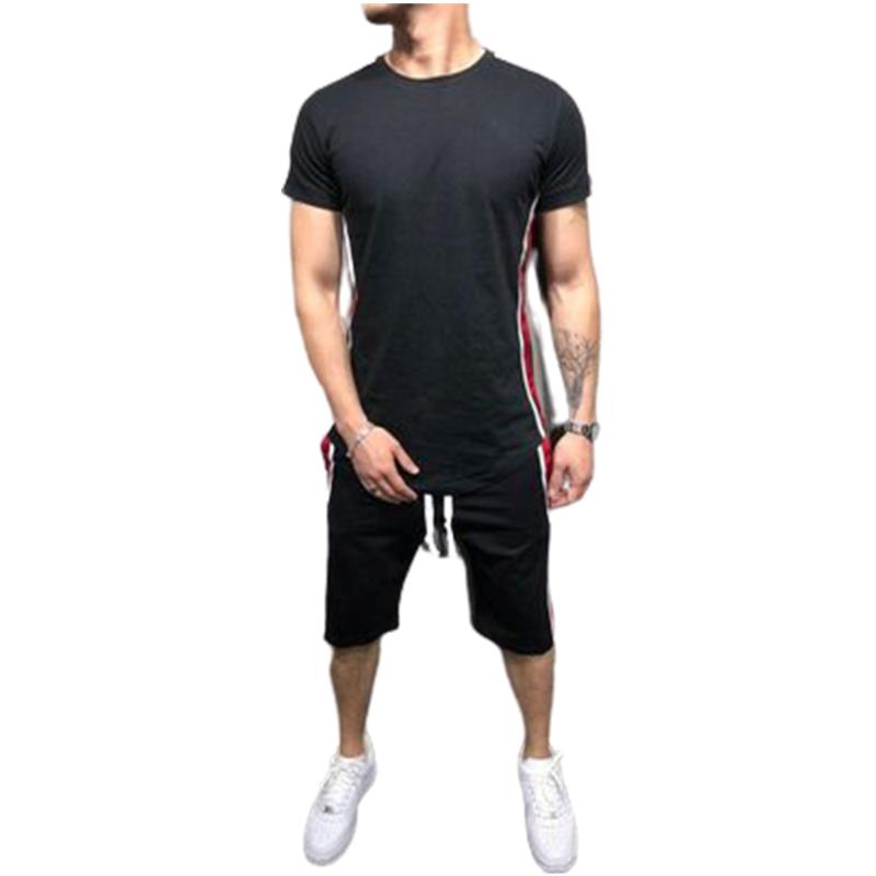

Men's Tracksuits Sports Shorts T-shirt Suit 2023 Summer Short-sleeved Sportswear Street Hip-hop Solid Color Breathable SuitMen's, Green