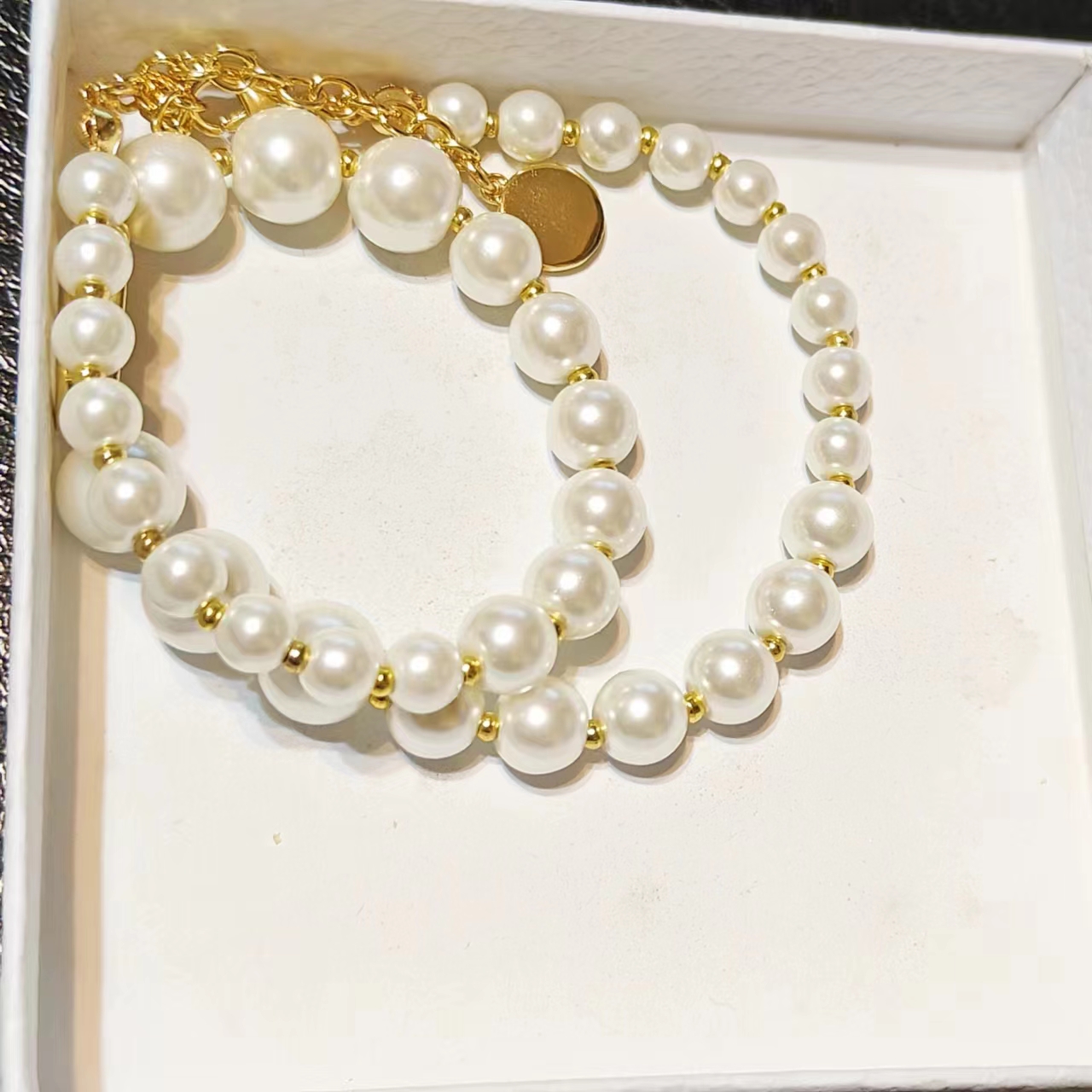 

New Pearl Necklace Chain for Woman Lover Bracelet Fashion Wild Personality Jewelry Supply