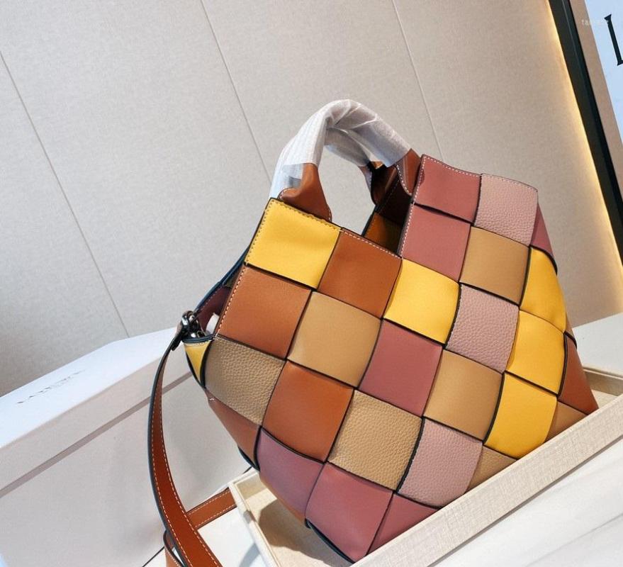 

Evening Bags Light Luxury Patchwork Color Diamond Mesh Retro Woven Leisure Handbag Large Capacity Women's One Shoulder Commuter, Style 8