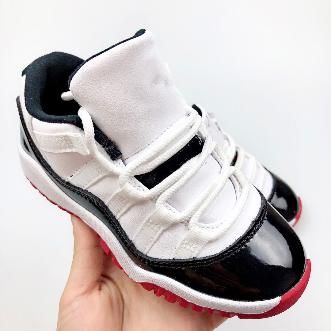 

Jumpman 11 Kids shoes Low new pattern black White Blue Multicolor Outdoor Infants Athletic Sneakers Eur 28-35, Color 5