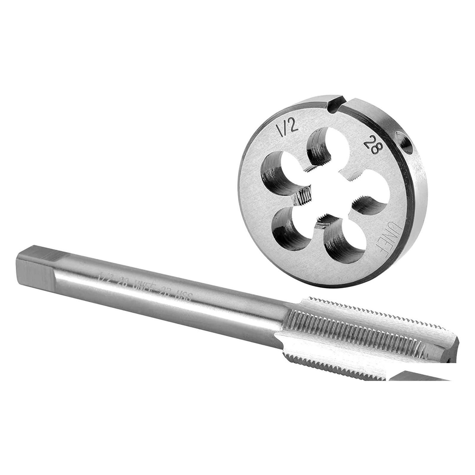 

Fittings Burkit 1/228 Unef Tap And Die Set Right Hand 1/2 X 28 Hss Hine Thread 22Lr 223 5.56 9Mm Drop Delivery Mobiles Motorcycles P Dhafe