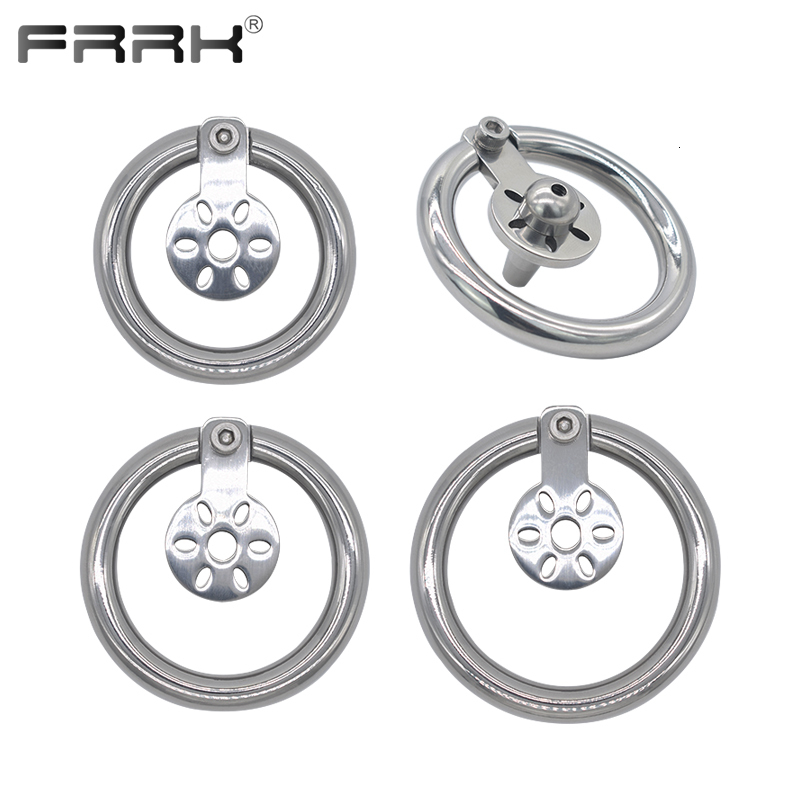 

Cockrings FRRK Thin Slice 24mm Chastity Cage Small Tight Penis Ring Cock Lock Lightweight Strapon BDSM Sex Toys for Men 230202