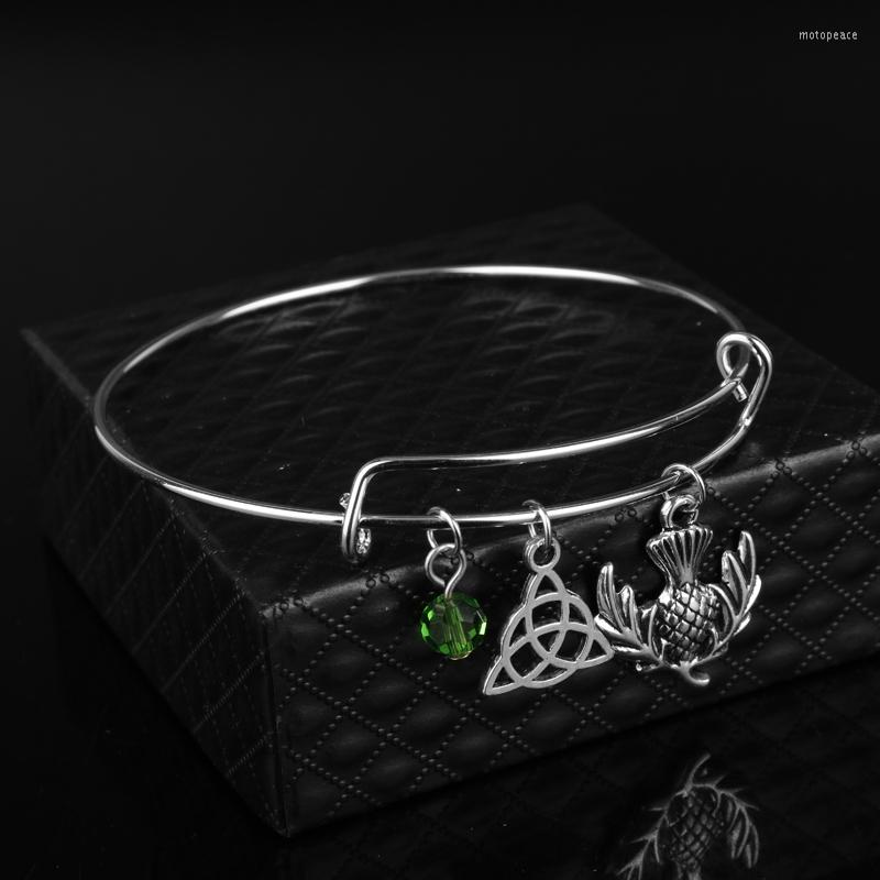 

Bangle Dongsheng Fashion Outlander Irish Knot Scottish National Flower Bracelets Bangles For Woman Girl Bracelet Jewelry-25