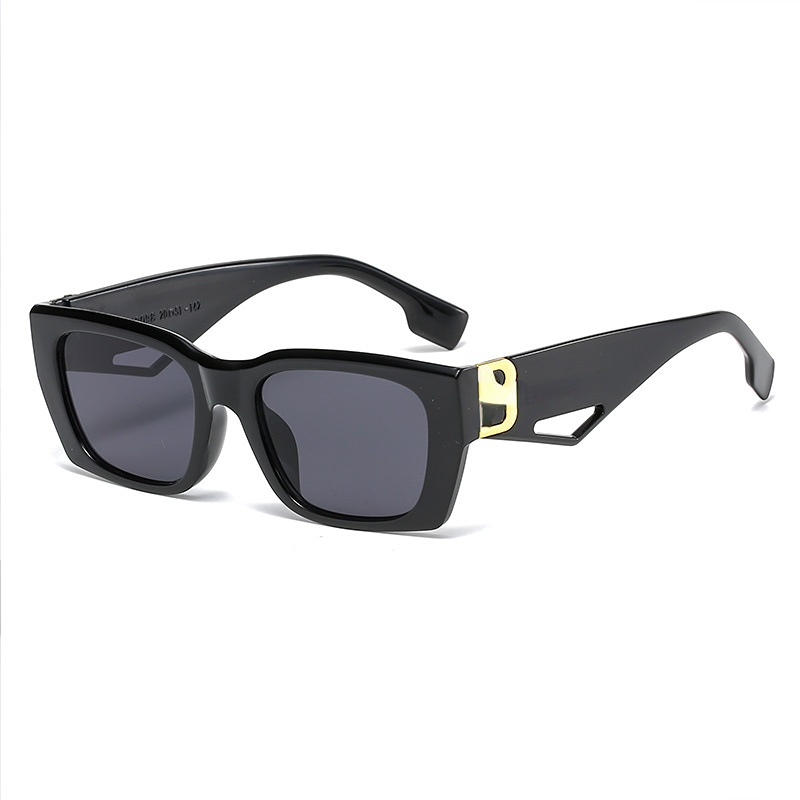 

European and American Letters Foreign Trade Square Sunglasses Women's Sunglasses Irregular Glasses Legs Cutout Glasses